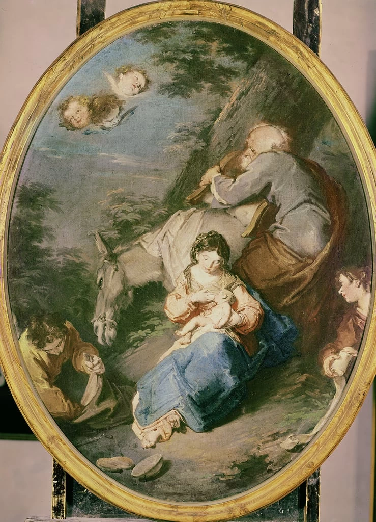 Riposo nella fuga in Egitto con la Madonna che allatta Gesù Bambino - Gallerie dell'Accademia, Venezia